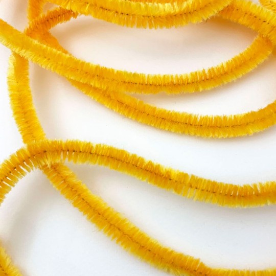 Soft 14mm Wired Chenille Cording in Golden Yellow ~ 1 yd.